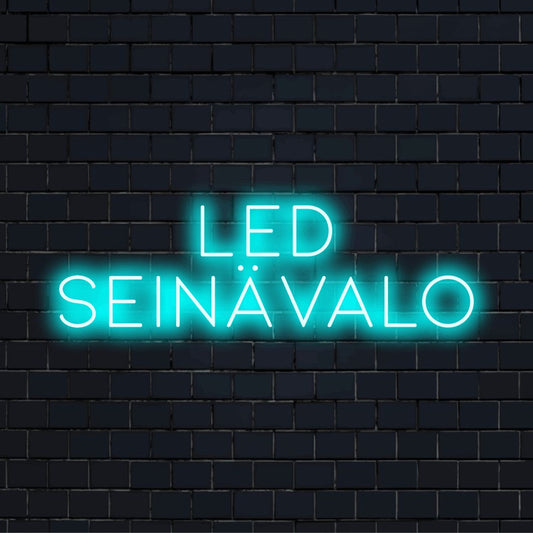 LED-valokyltti tekstillä "LED seinävalo"