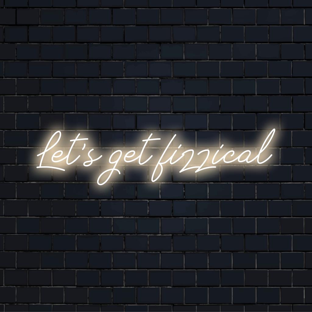 Individuelles LED-Neonschild mit dem verspielten Text „Let’s Get Lizzical“, ideal, um jedem Raum eine einzigartige Dekoration und lebendigen Glanz zu verleihen.