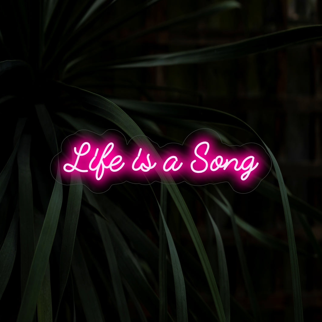 „Life Is Beautiful“-Neonschild – Verleihen Sie Ihrem Raum positive Energie. Perfekt für eine lebendige und erhebende Atmosphäre. Feiern Sie mühelos die Schönheit des Lebens.