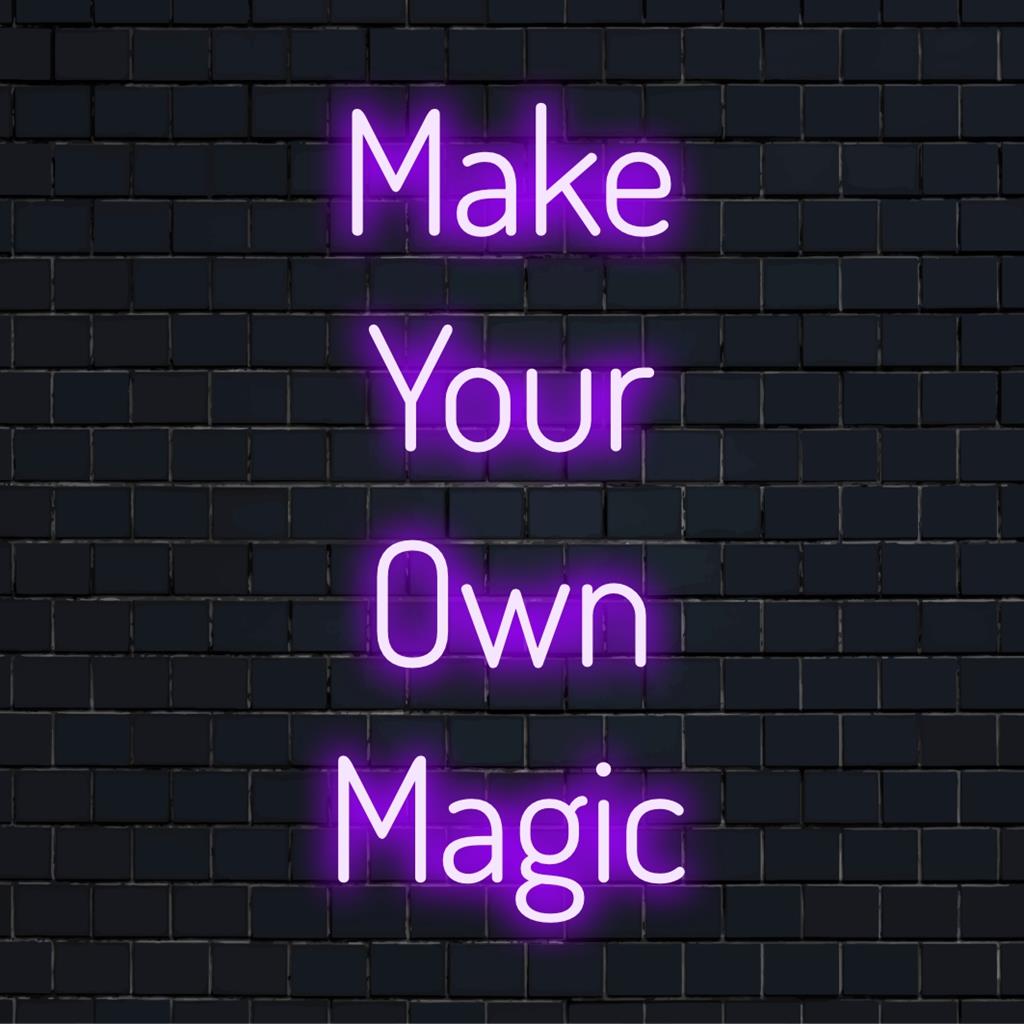 Machen Sie Ihr eigenes magisches Neonschild, eine innovative, hell leuchtende LED-Kreation; perfekt für individuelle Gestaltung und ein einzigartiges Ambiente.
