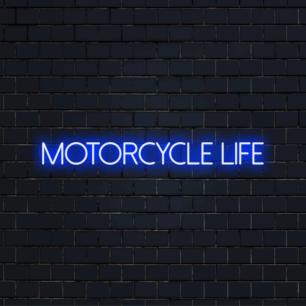 Lebendiges, individuelles LED-Neonschild mit der Darstellung eines eleganten Motorrads, perfekt, um jedem Raum ein abenteuerliches Flair zu verleihen.