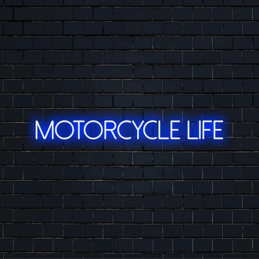 Lebendiges, individuelles LED-Neonschild mit der Darstellung eines eleganten Motorrads, perfekt, um jedem Raum ein abenteuerliches Flair zu verleihen.