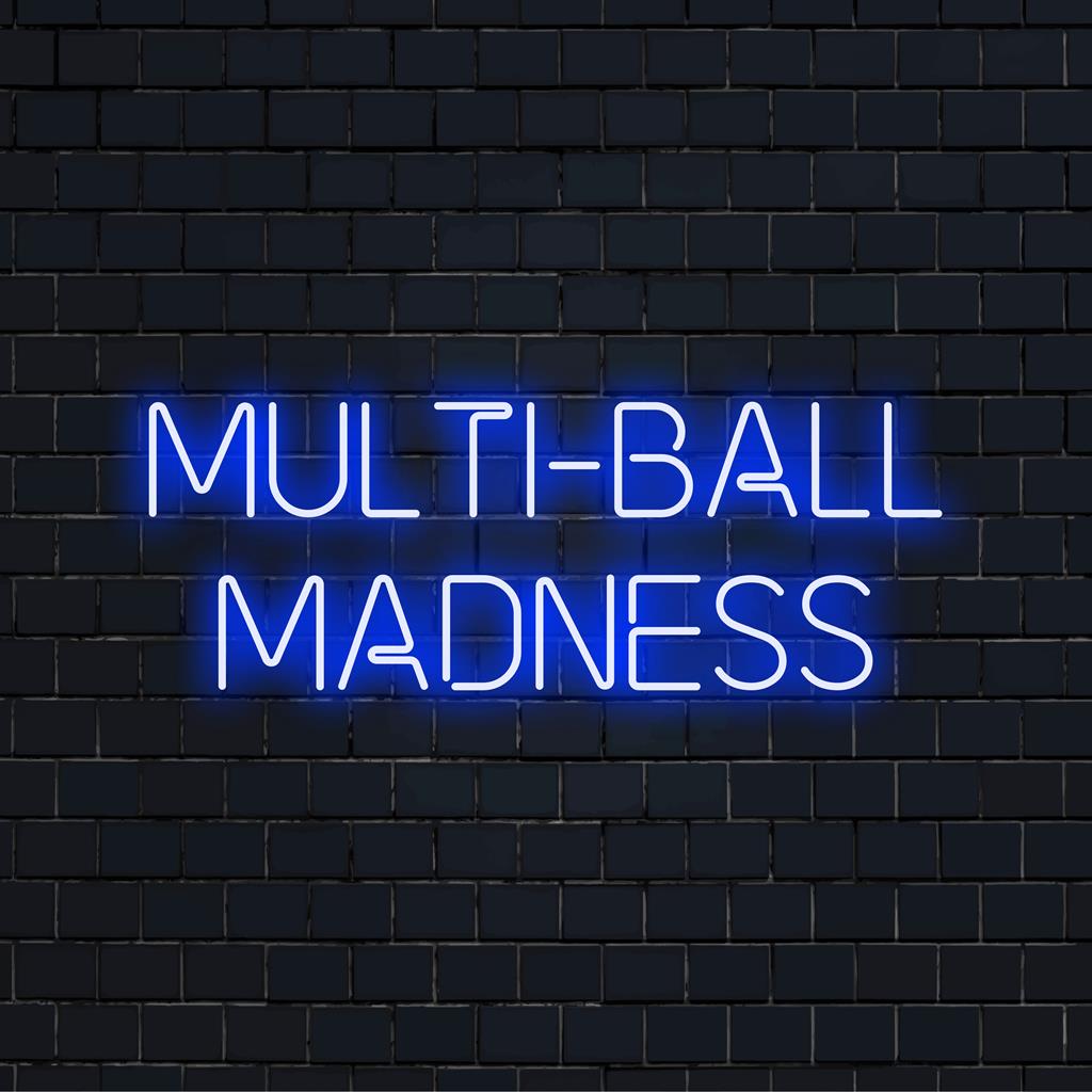 Individuelles LED-Neonschild mit lebendigem Multiball-Design, ideal für moderne Wandkunst und einzigartige Dekorationsräume.