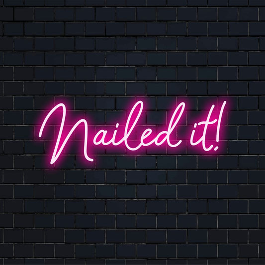 Nailed it! vibrant neon design showcases unique craftsmanship, perfect for lively spaces. Custom LED decor from The Art Neon.