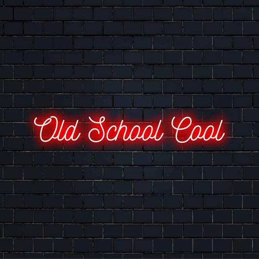 Lebendiges cooles LED-Neonschild im Old-School-Stil; Mischung aus Retro-Charme und modernem Glanz, perfekte individuelle Lichtdekoration.