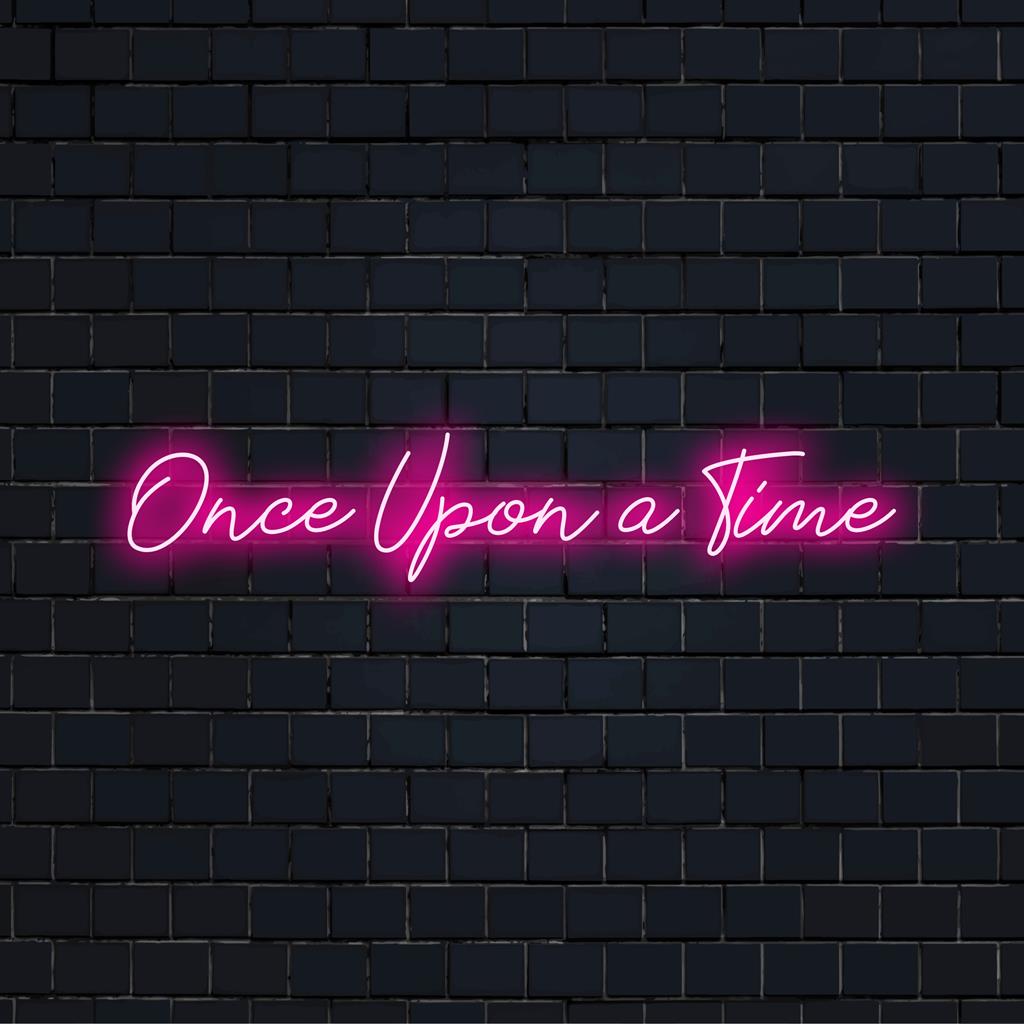 LED-Neonschild mit dem Spruch „Once Upon a Time“, perfekte personalisierte Dekoration und Neonlichtkunst für Zuhause oder Veranstaltungen.