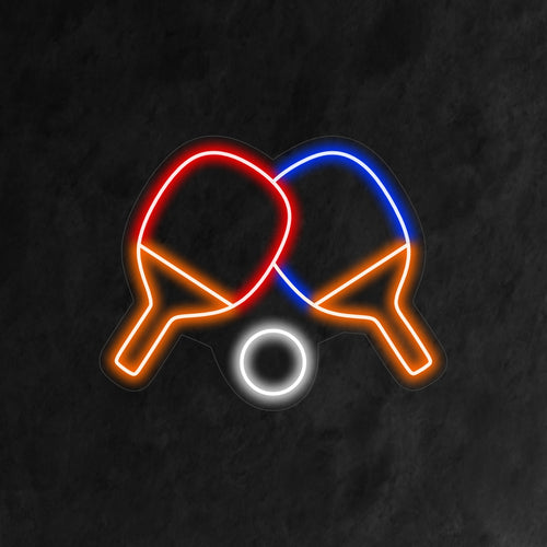 „Ping Pong Tischtennis Neon Sign“ ist eine dynamische und sportliche Ergänzung, perfekt für Räume, die die Spannung des Tischtennis feiern. Erleuchten Sie mit der Energie eines Spiels!