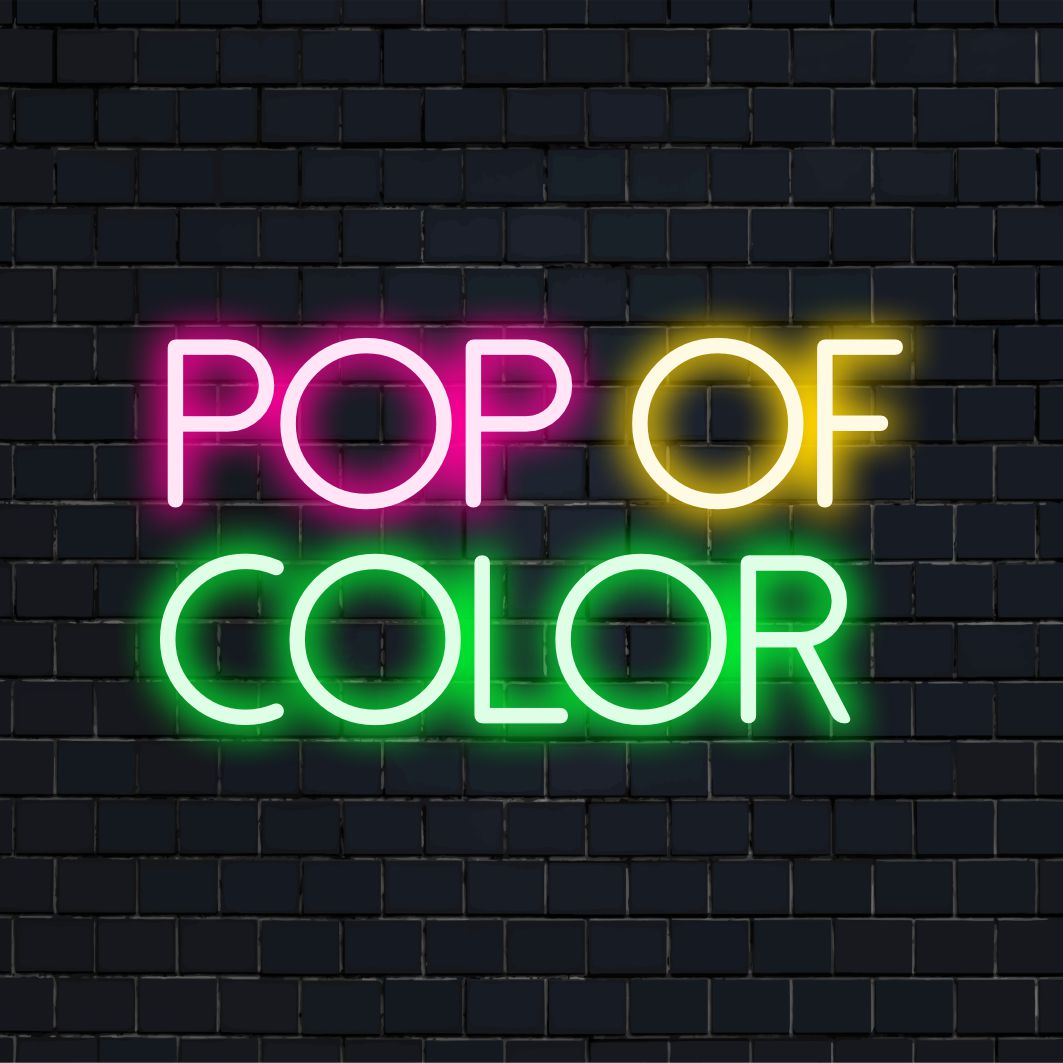 Vibrant custom LED neon sign, perfect for adding a pop of color to any space. Ideal for personalized neon decor.