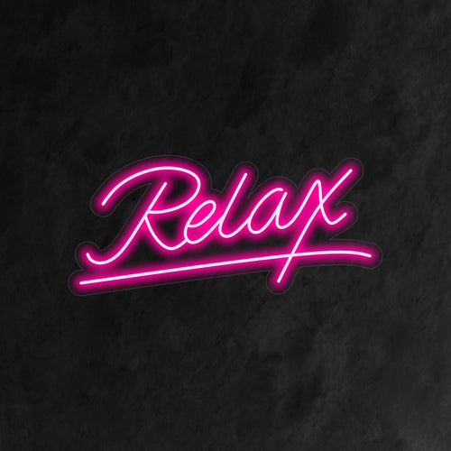 „Relax Neon Sign“ ist eine beruhigende und einladende Ergänzung für Ihr Wellness-Interieur. Ein Neonlicht, das eine ruhige und entspannte Atmosphäre fördert.