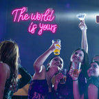 The World Is Yours – LED-Neon-Schriftzug (5 V USB)