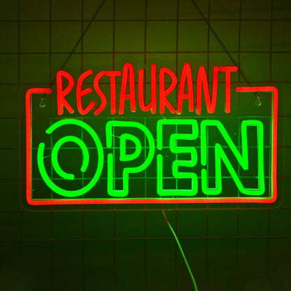 Restaurant OPEN 5V Mini USB LED Neon Sign - Budget Friendly