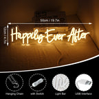 Happily Ever After – LED-Neon-Schriftzug (5 V USB)