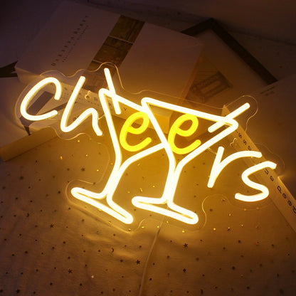 Cheers 5V USB LED Neon Sign - Budget Friendly