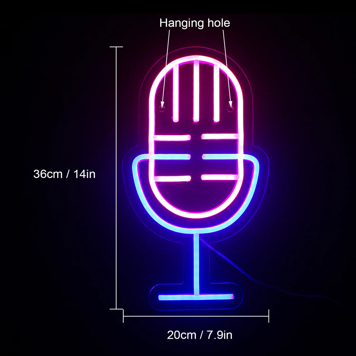 Mikrofon – LED-Neonschild (5 V USB)