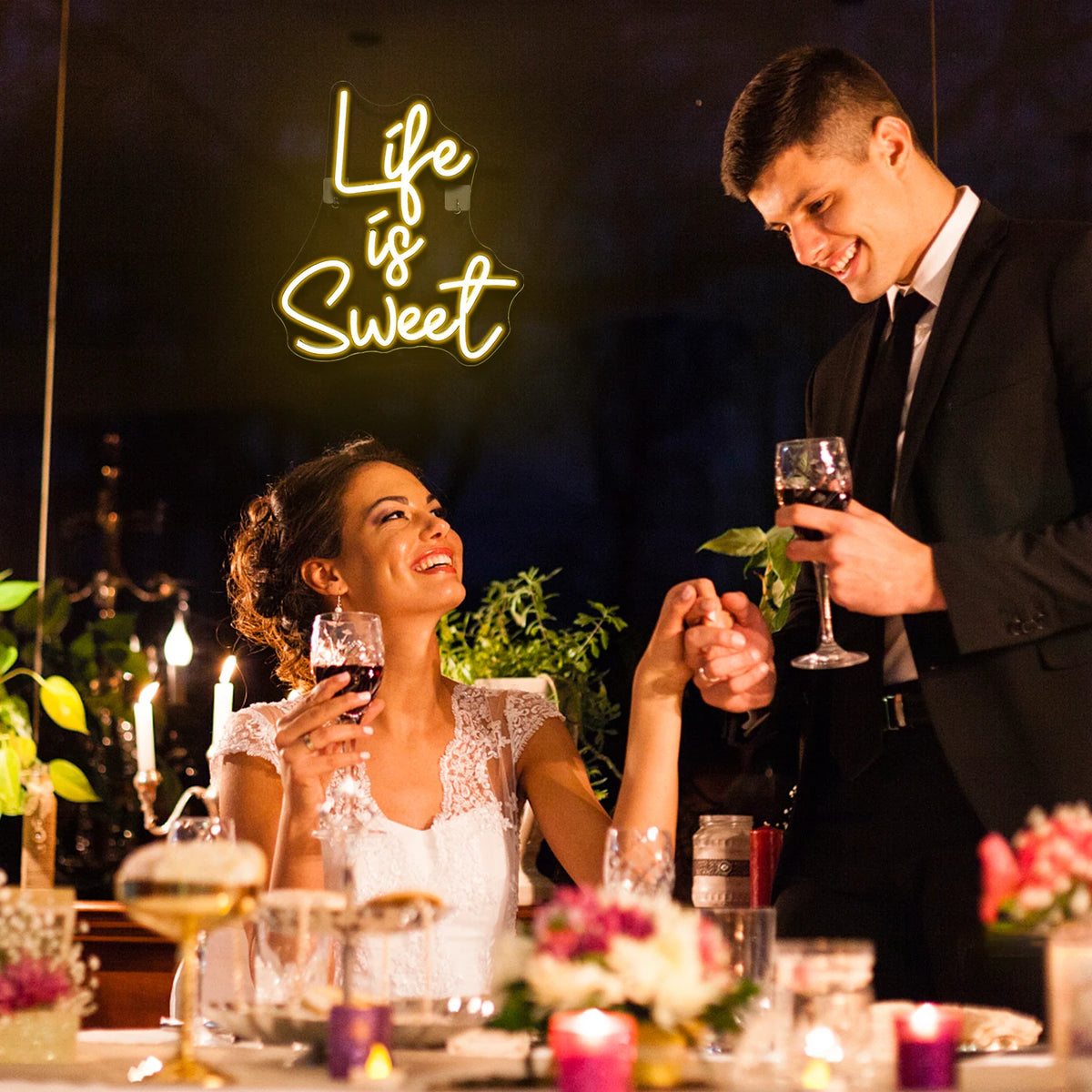 Life is Sweet – LED-Leuchtschild (5 V USB)