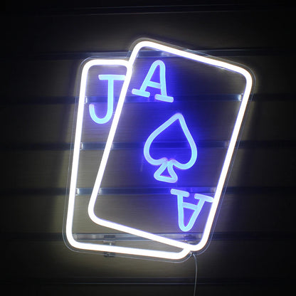 Poker 5V Mini USB LED Neon Sign - Budget Friendly