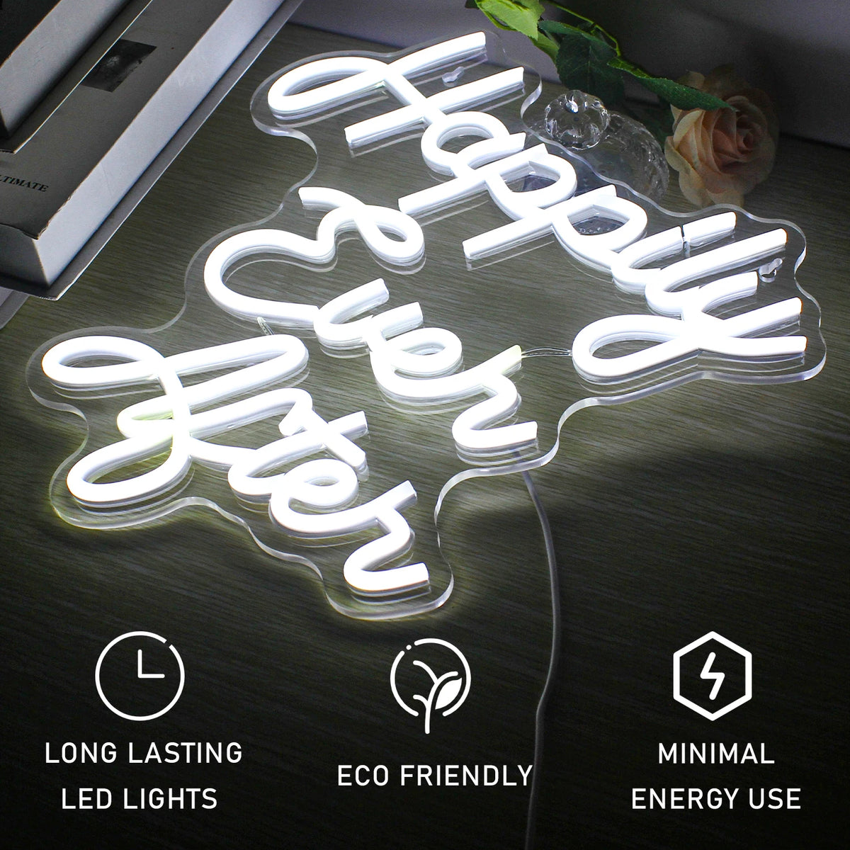Happily Ever After 5V USB LED Neon Sign - Budget Friendly