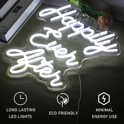 Happily Ever After 5V Mini USB LED Neon Sign - Budget Friendly