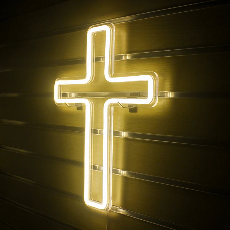 Kreuz – LED-Neonschild (5 V USB)
