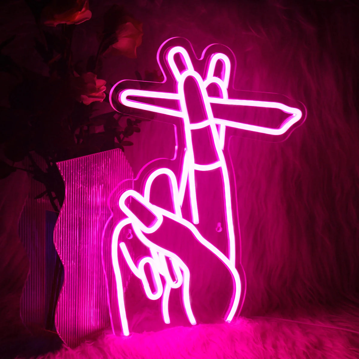 Hand mit Zigarette – LED-Neonschild (5 V USB)