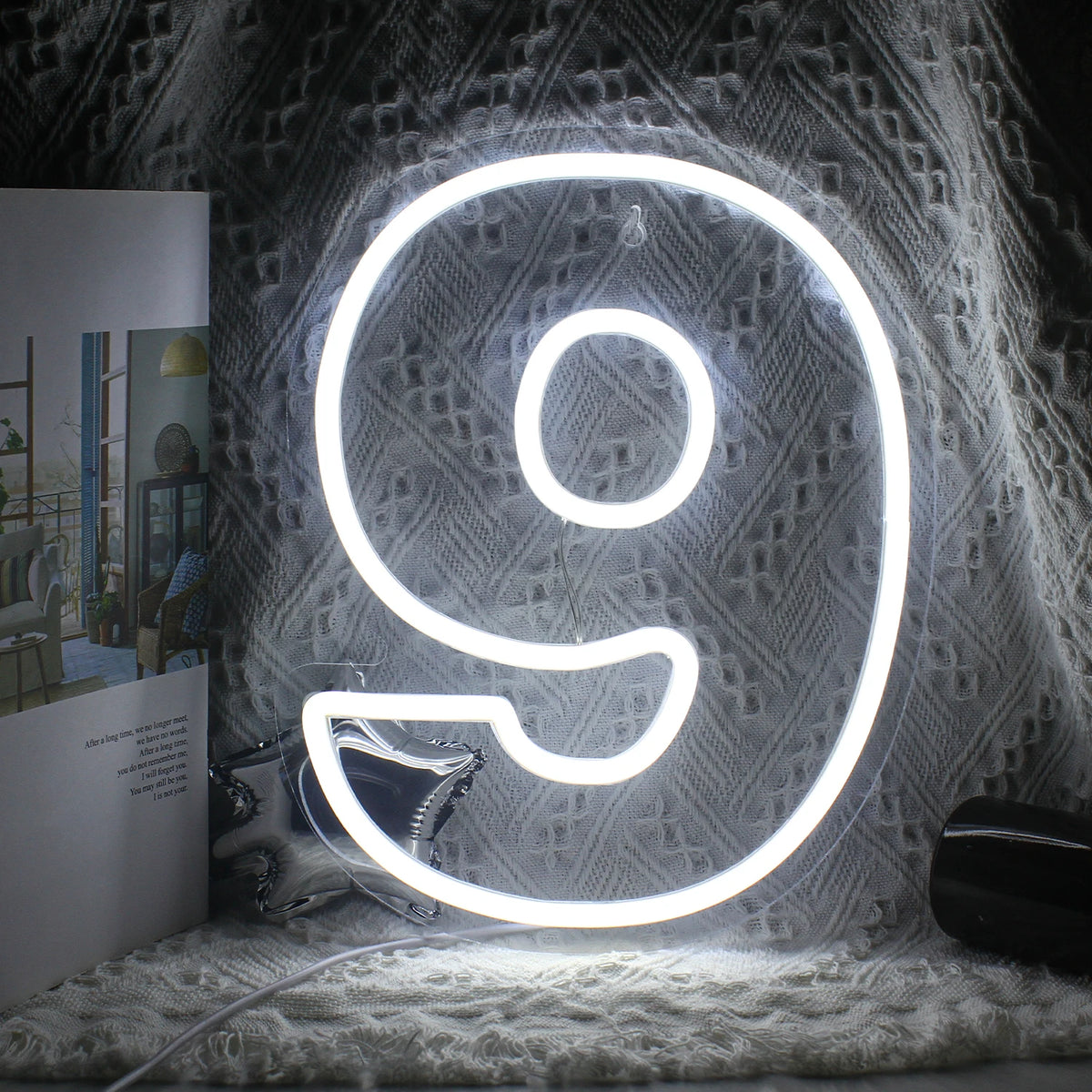 Geburtstagszahlen 0–9 – LED-Neonschild (5 V USB)