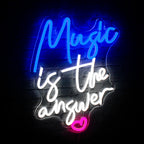 Music is the answer – Herz – LED-Neonschild (5 V USB)