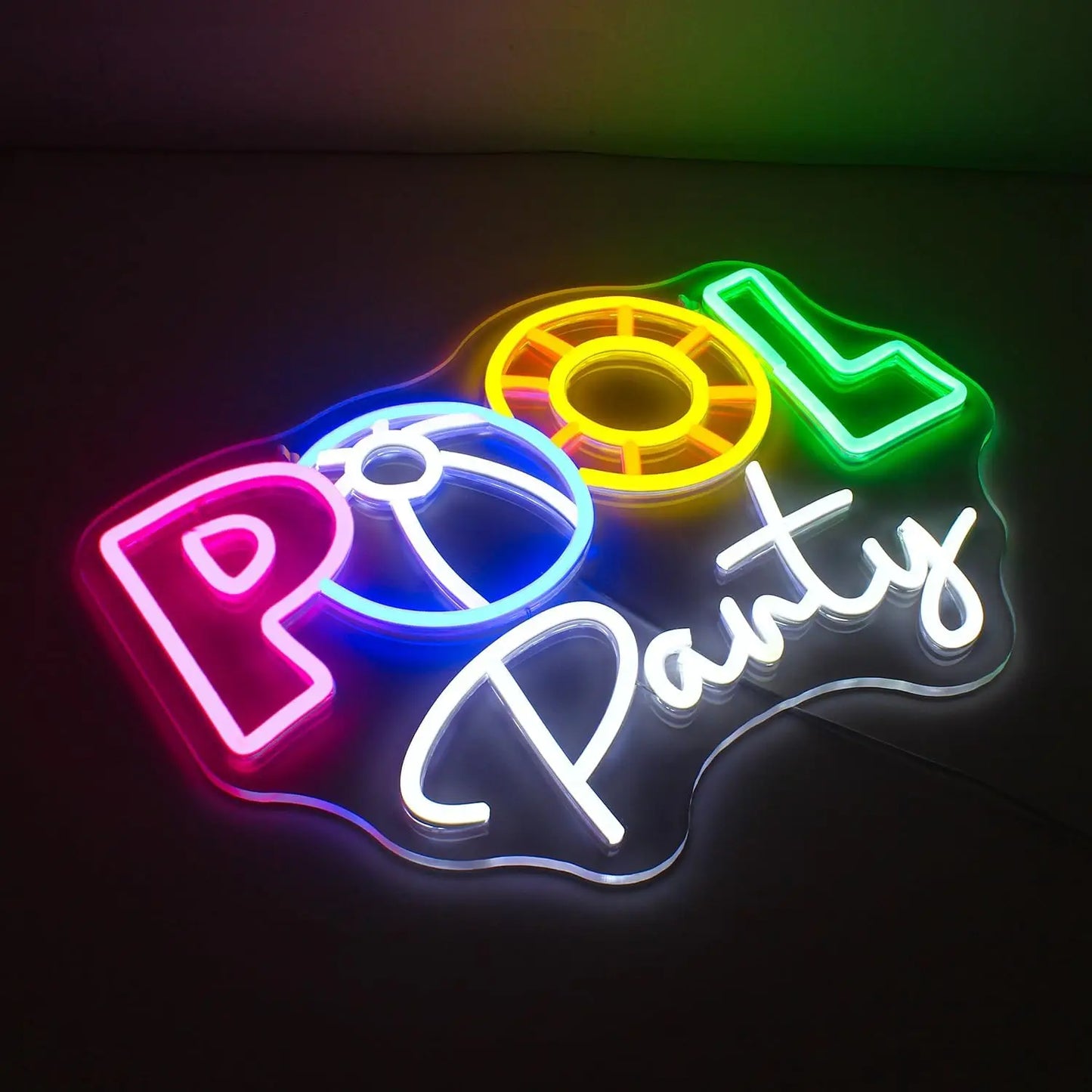 Pool Party 5V Mini USB LED Neon Sign - Budget Friendly