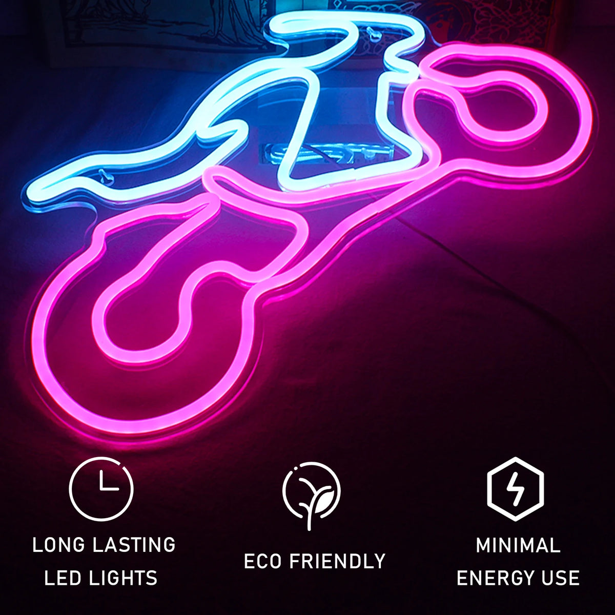 Motorrad – LED-Neonschild (5 V USB)