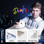 Drinks – Bunte Buchstaben – LED-Neonschild (5 V USB)