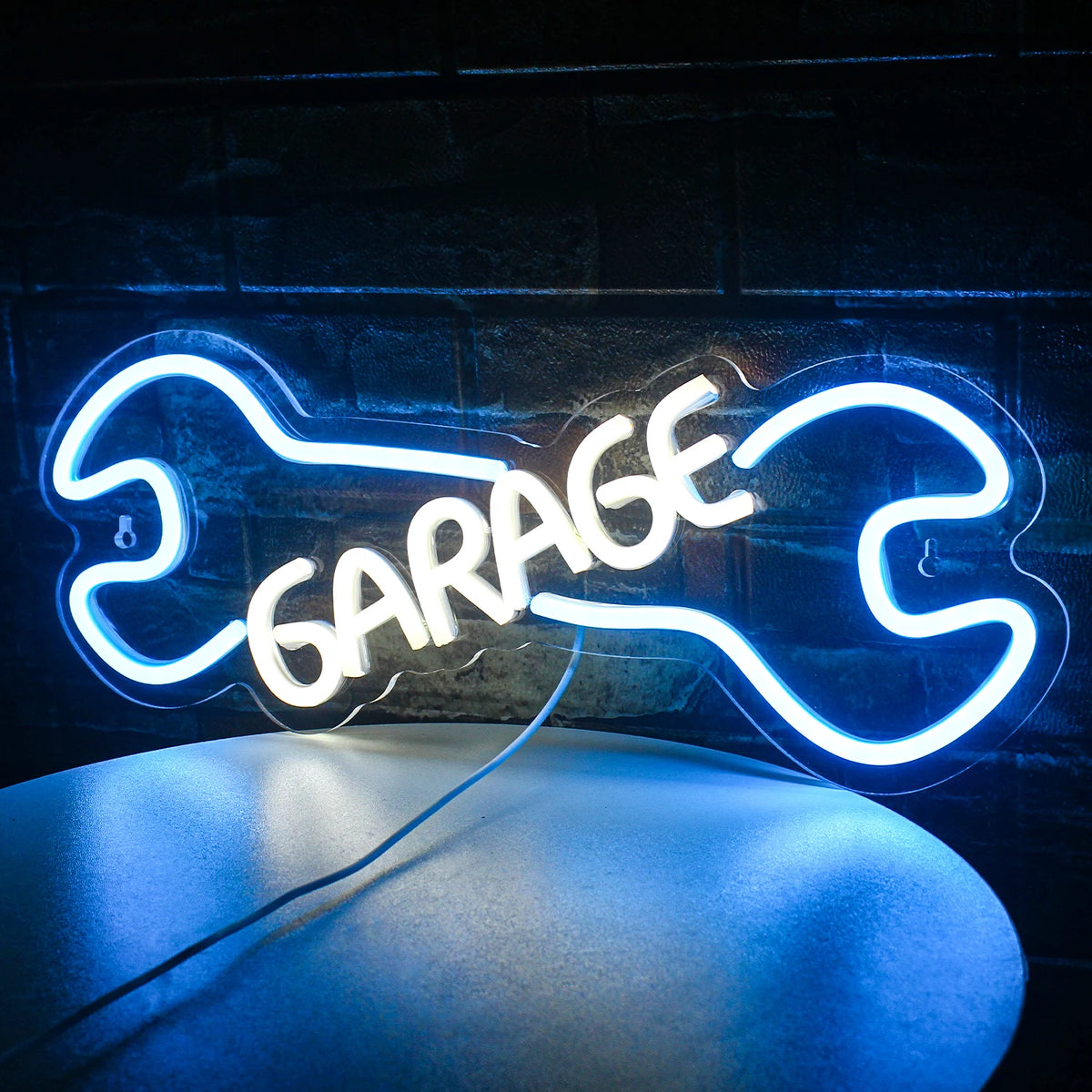 GARAGE – Schraubenschlüssel – LED-Neonschild (5 V USB)