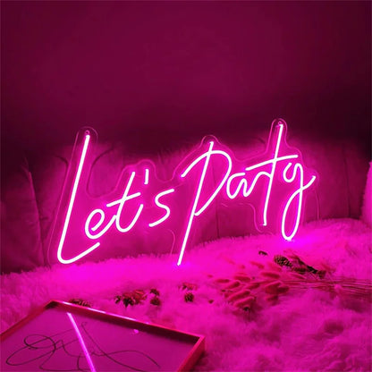 Let's Party 5V Mini USB LED Neon Sign - Budget Friendly