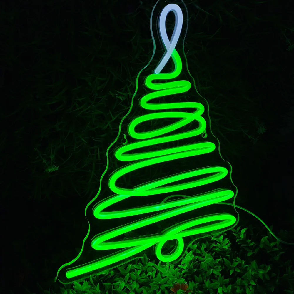 Christmas Tree 5V USB LED Neon Sign - Budget Friendly