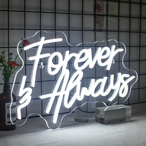 Forever & Always – LED-Neon-Schriftzug (5 V USB)