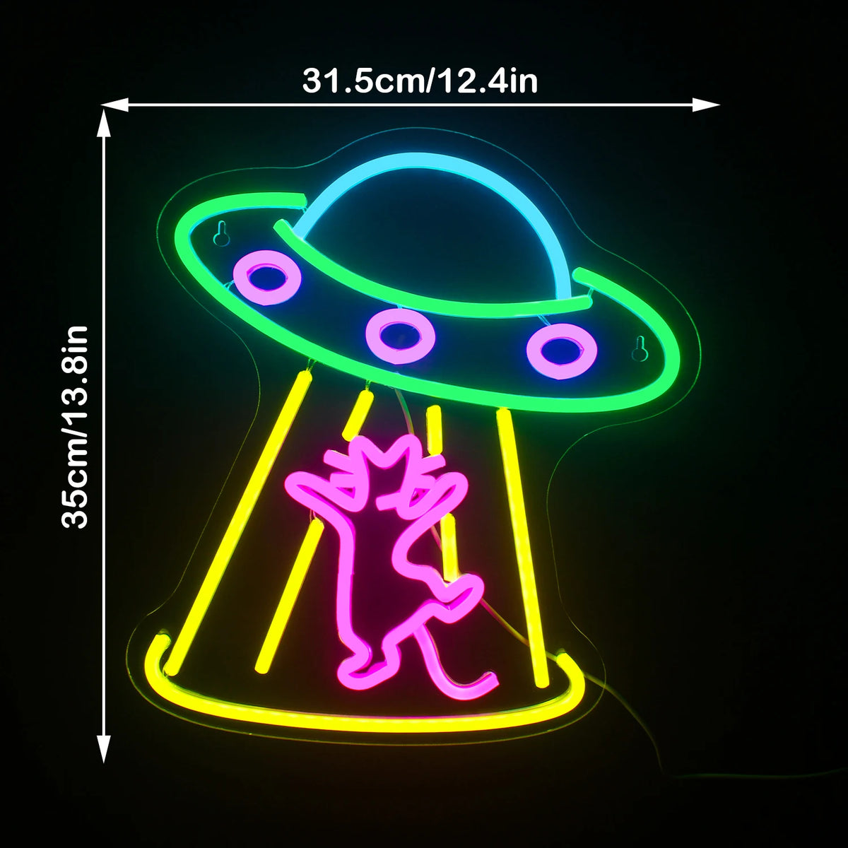 Raumschiff – LED-Neonschild (5 V USB)