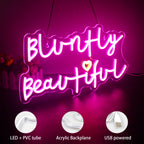 Bluntly Beautiful – Herz – LED-Leuchtschild (5 V USB)