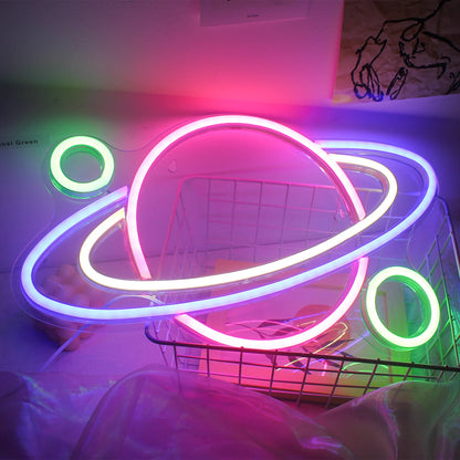 Planet 5V Mini USB LED Neon Sign - Budget Friendly