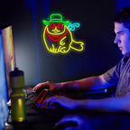 Cowboy Cat 5V USB LED Neon Sign - Budget Friendly