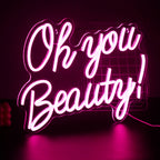 Oh You Beauty 5V USB LED Neon Sign - Budget Friendly
