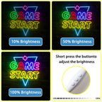GAME START – Dreieck und kleine Raute – LED-Neonschild (5 V USB)