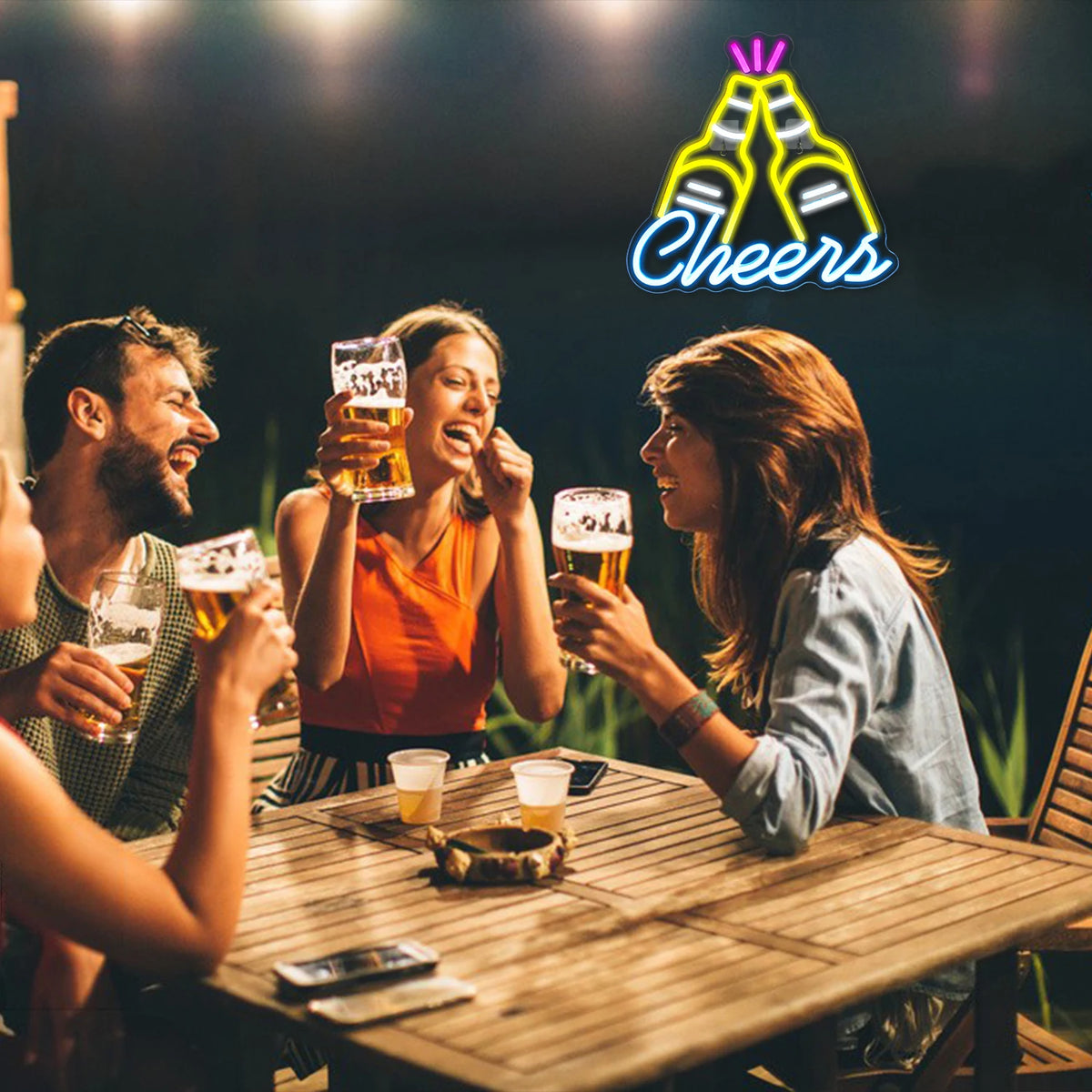Bar Cheers 5V USB LED Neon Sign - Budget Friendly