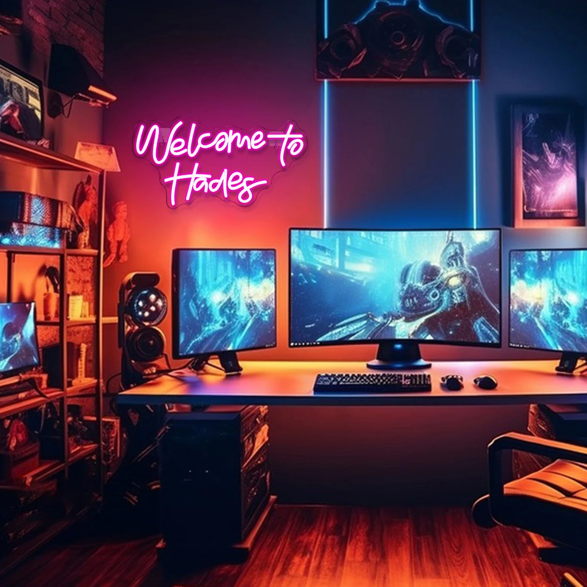 Welcome to Hades – LED-Neon-Schriftzug (5 V USB)