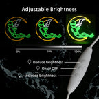 Mond und rauchender Außerirdischer – LED-Neonschild (5 V USB)