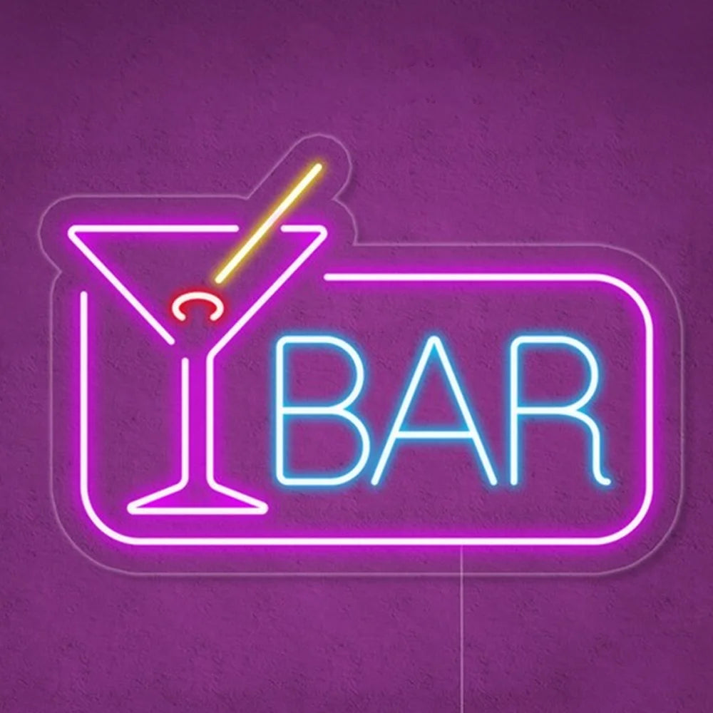 Cocktails Bar 5V Mini USB LED Neon Sign - Budget Friendly