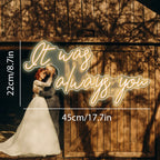 It Was Always You – LED-Neon-Schriftzug (5 V USB)