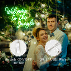 Welcome To The Jungle – LED-Neon-Schriftzug (5 V USB)