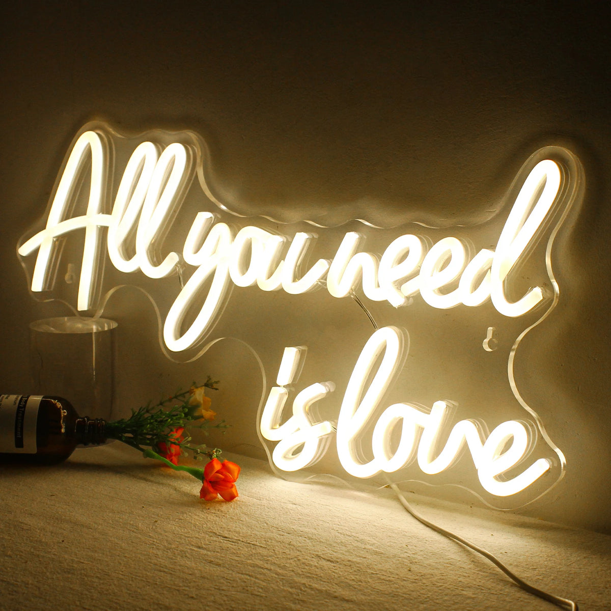 Fertige Hochzeitsschriftzüge – LED-Neonschild (5 V USB)