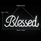 Blessed – LED-Neon-Schriftzug (5 V USB)