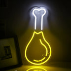 Hähnchenkeule – LED-Neonschild (5 V USB)