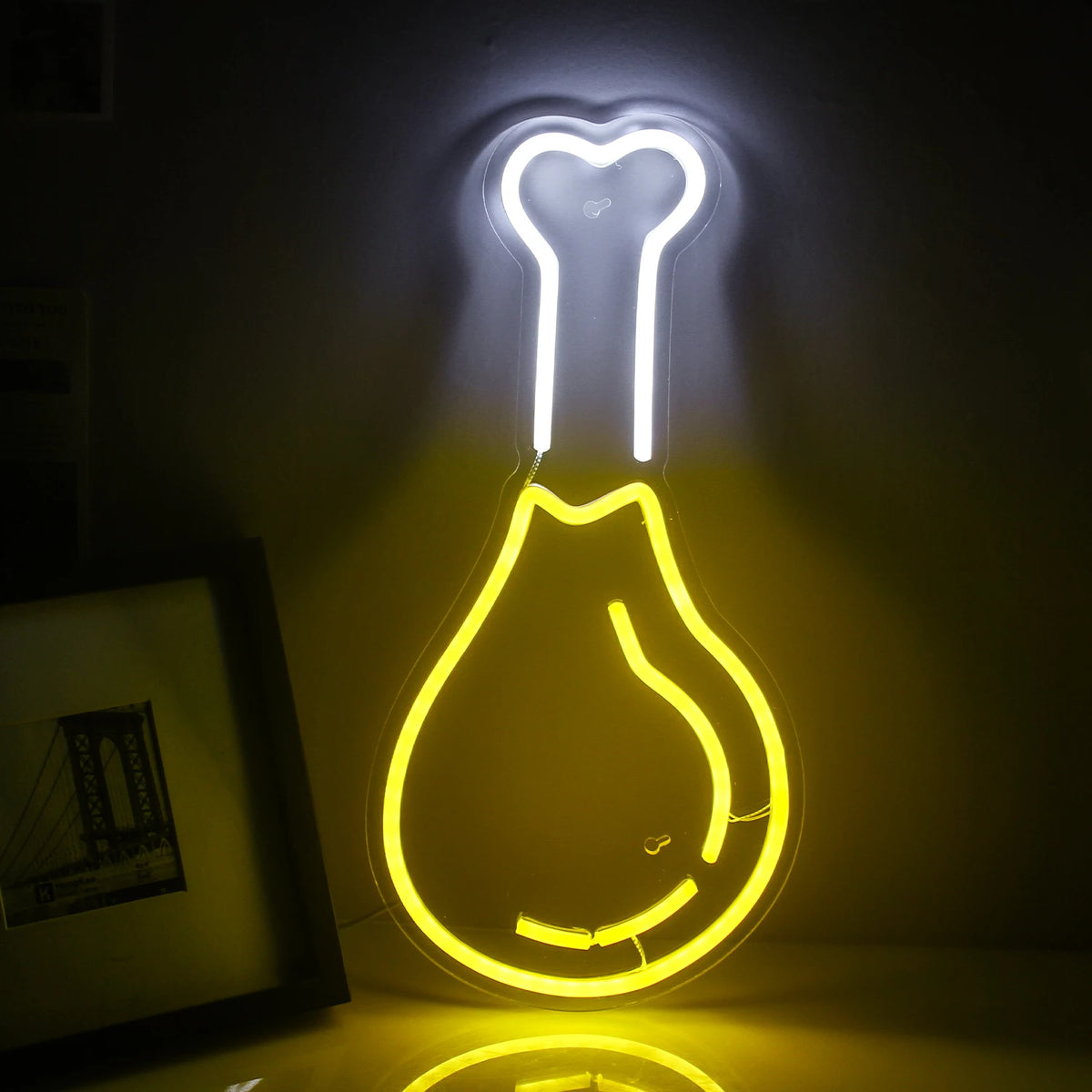 Hähnchenkeule – LED-Neonschild (5 V USB)