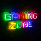 GAMING ZONE – Bunte Buchstaben – LED-Neon-Schriftzug (5 V USB)